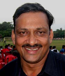 Former Orissa Santosh Trophy footballer <b>Dilip Sahu </b>in Bhubaneswar on <b>Sept 12, 2009.