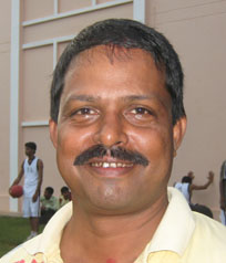 Orissa basketball coach <b>Rajendra Prasad Pani</b> at Bhubaneswar on <b>18 September, 2009</b>
