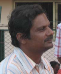 Controversial volleyball coach and Kalinga Stadium in-charge <b>Prasant Sahoo (alias Kalu)</b> in Bhubaneswar on <b>August 18, 2009.
