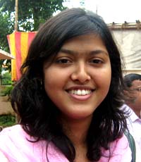 Orissa Table tennis player <b>Lipsa Nayak</b> in Bhubaneswar on <b>October 3, 2009</b>