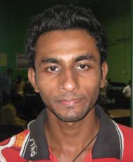 Orissa Table tennis player <b>Tousif Haque</b> in Bhubaneswar on <b>October 3, 2009</b>