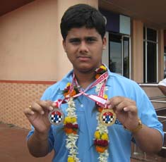 World Youth Chess Olympiad gold medallist <b>Debashis Das </b>in Bhubaneswar on <b>Oct 4, 2009.