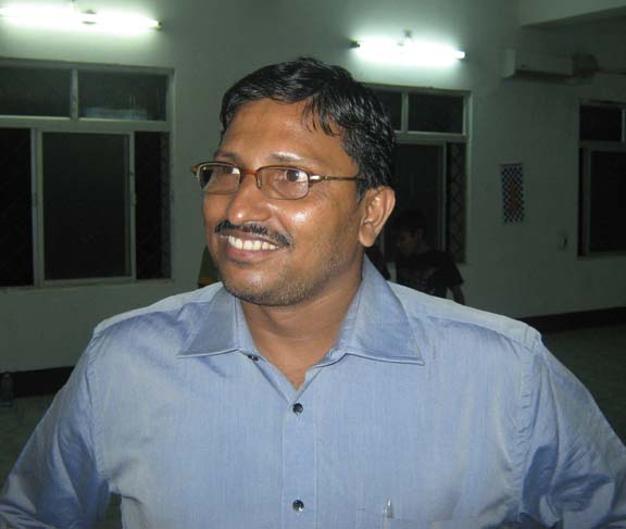 Orissa chess player <b>Manoj Kumar Panigrahi</b> in Bhubaneswar on <b>Sept 28, 2009.